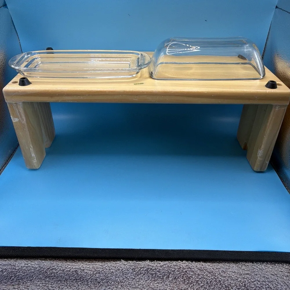 glass butter dish with lid